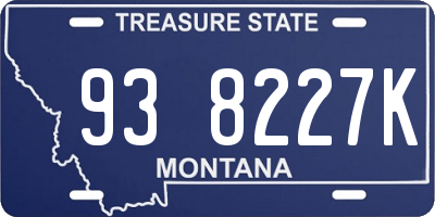 MT license plate 938227K