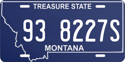 MT license plate 938227S