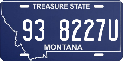 MT license plate 938227U