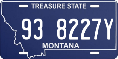 MT license plate 938227Y