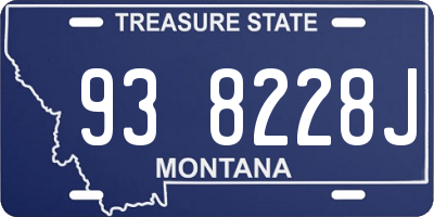 MT license plate 938228J