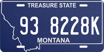 MT license plate 938228K