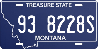 MT license plate 938228S