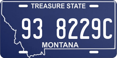 MT license plate 938229C