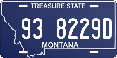 MT license plate 938229D