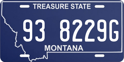 MT license plate 938229G