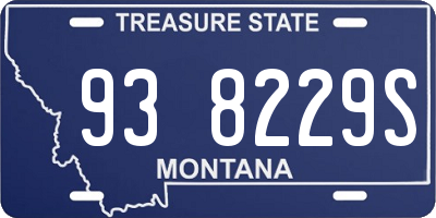 MT license plate 938229S