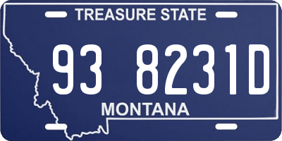 MT license plate 938231D