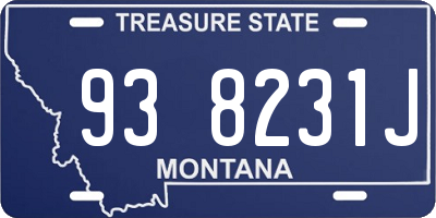 MT license plate 938231J
