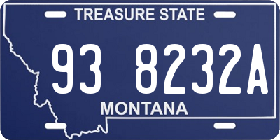 MT license plate 938232A