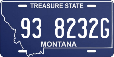 MT license plate 938232G