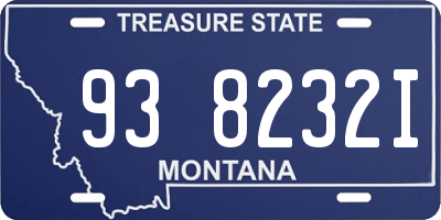 MT license plate 938232I