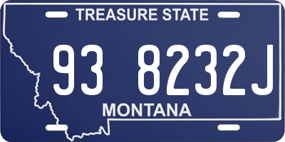 MT license plate 938232J