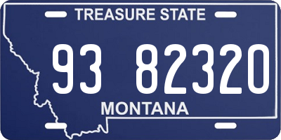MT license plate 938232O