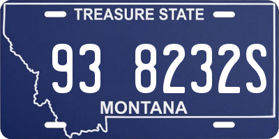 MT license plate 938232S