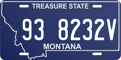 MT license plate 938232V