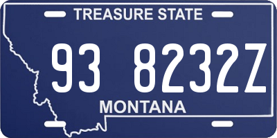 MT license plate 938232Z