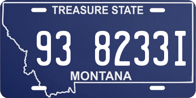 MT license plate 938233I