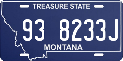 MT license plate 938233J