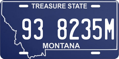 MT license plate 938235M