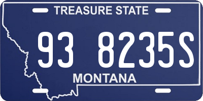 MT license plate 938235S