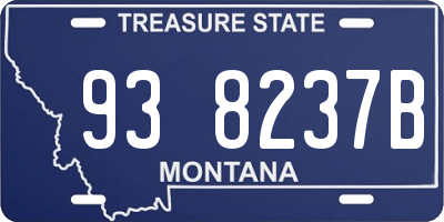 MT license plate 938237B