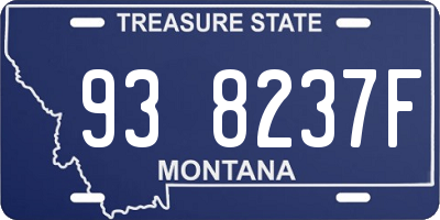 MT license plate 938237F
