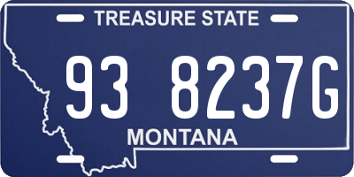 MT license plate 938237G