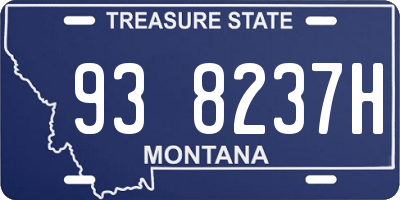 MT license plate 938237H