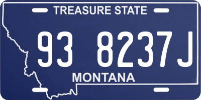 MT license plate 938237J
