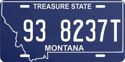MT license plate 938237T