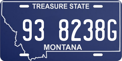 MT license plate 938238G