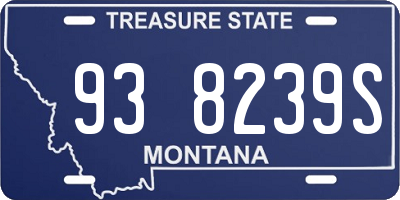 MT license plate 938239S