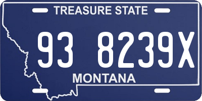 MT license plate 938239X