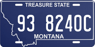 MT license plate 938240C