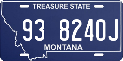 MT license plate 938240J