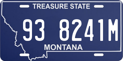 MT license plate 938241M