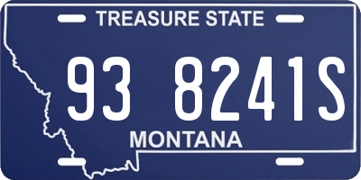 MT license plate 938241S