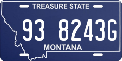 MT license plate 938243G