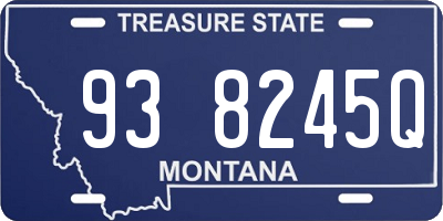 MT license plate 938245Q
