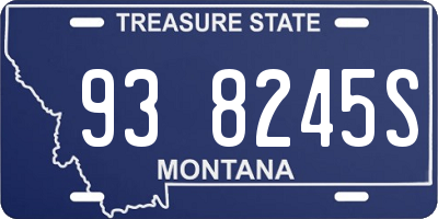 MT license plate 938245S