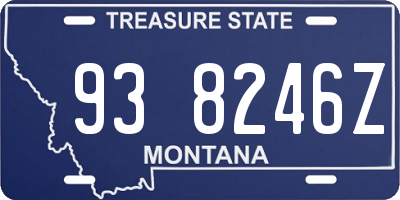 MT license plate 938246Z
