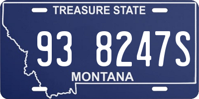 MT license plate 938247S
