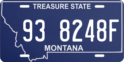 MT license plate 938248F
