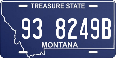 MT license plate 938249B