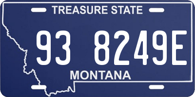 MT license plate 938249E