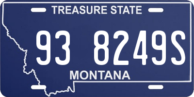MT license plate 938249S