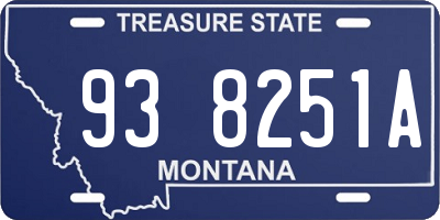 MT license plate 938251A
