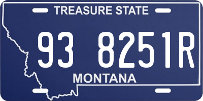 MT license plate 938251R