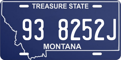 MT license plate 938252J